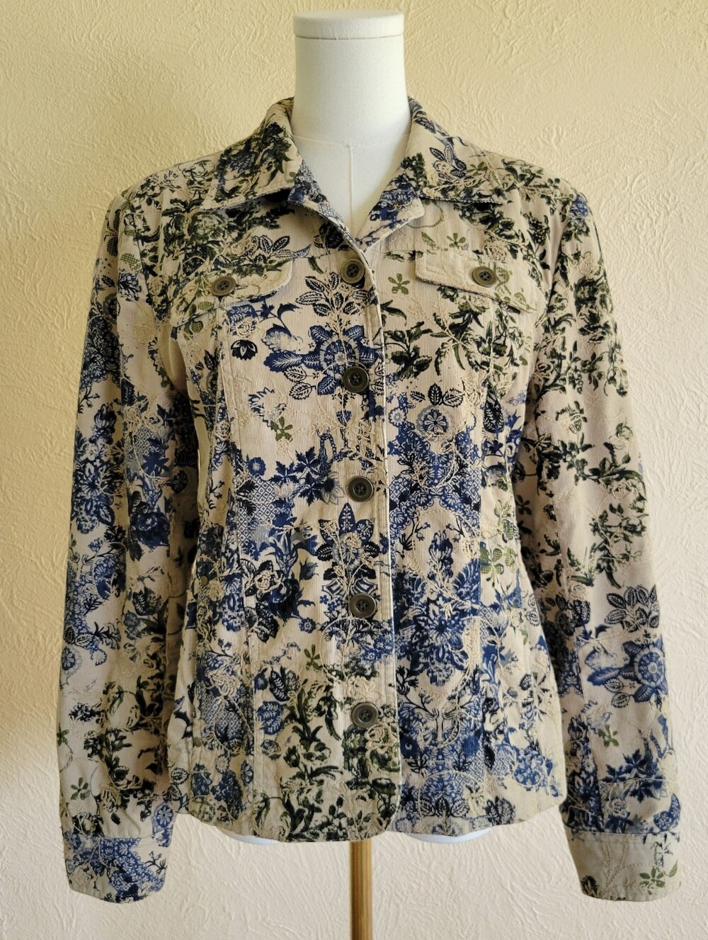 Christopher & Banks | Corduroy Floral Jacket
